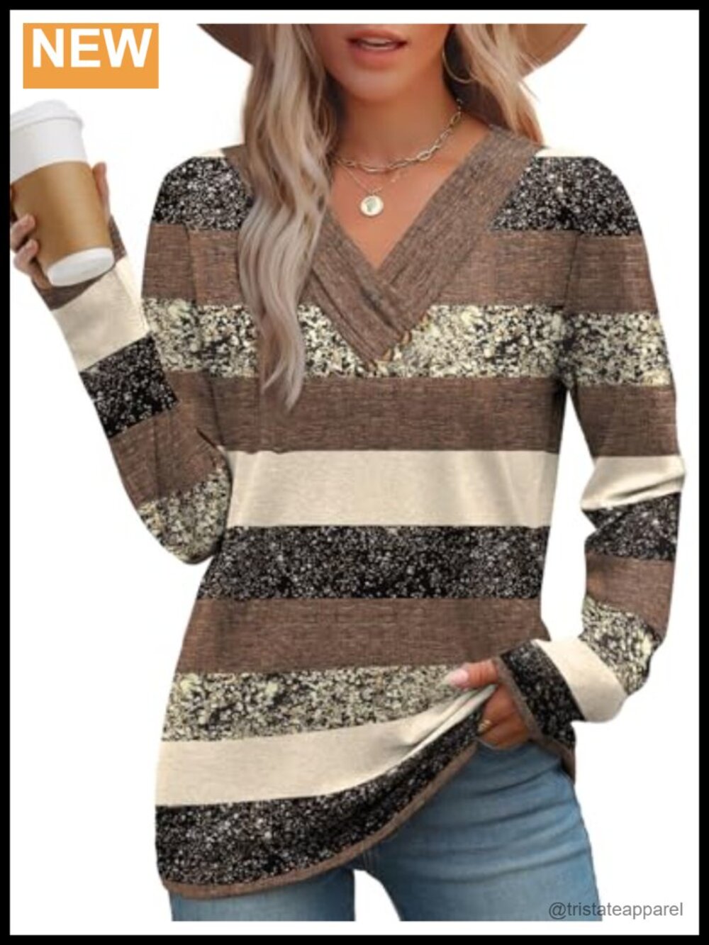Women's V-Neck Long Sleeve Tunic Top Button Down Loose Casual Fall Shirt